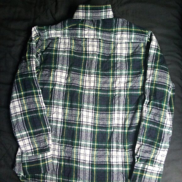 Vintage Sears Kings Road Plaid Flannel Wool Button Shirt - Picture 5 of 6